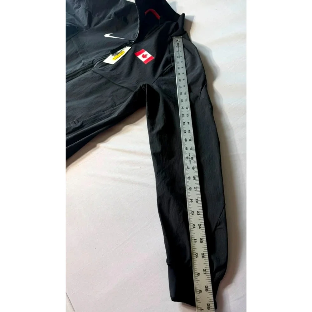 New Women's Nike Canada Team Dri-FIT Full Zip Track Jacket Black Size Small